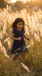 Moon light blue ruffle dress