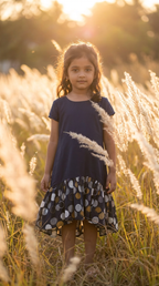 Moon light blue ruffle dress
