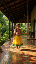 Yellow Fushion lehenga