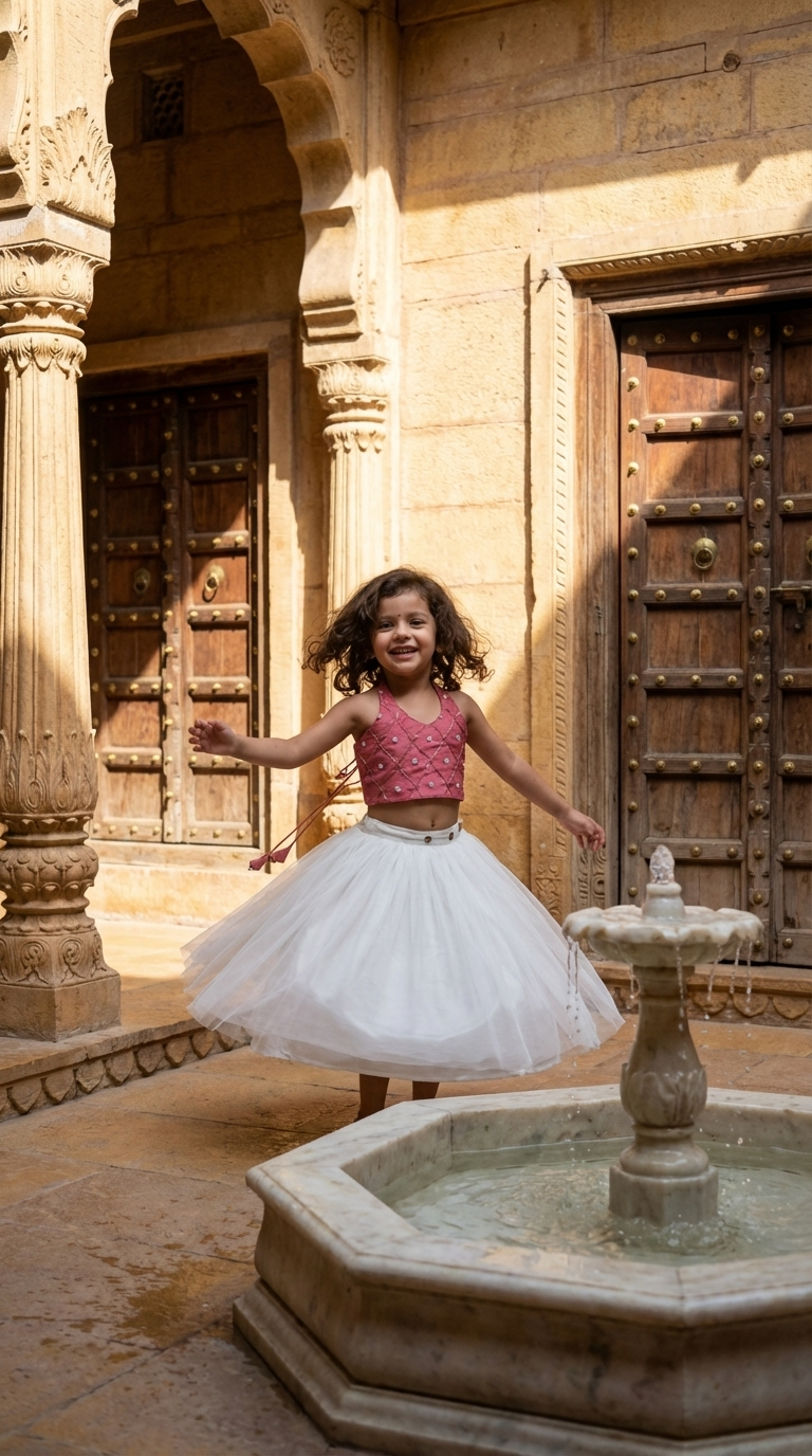 Peach Blossom tulle party dress