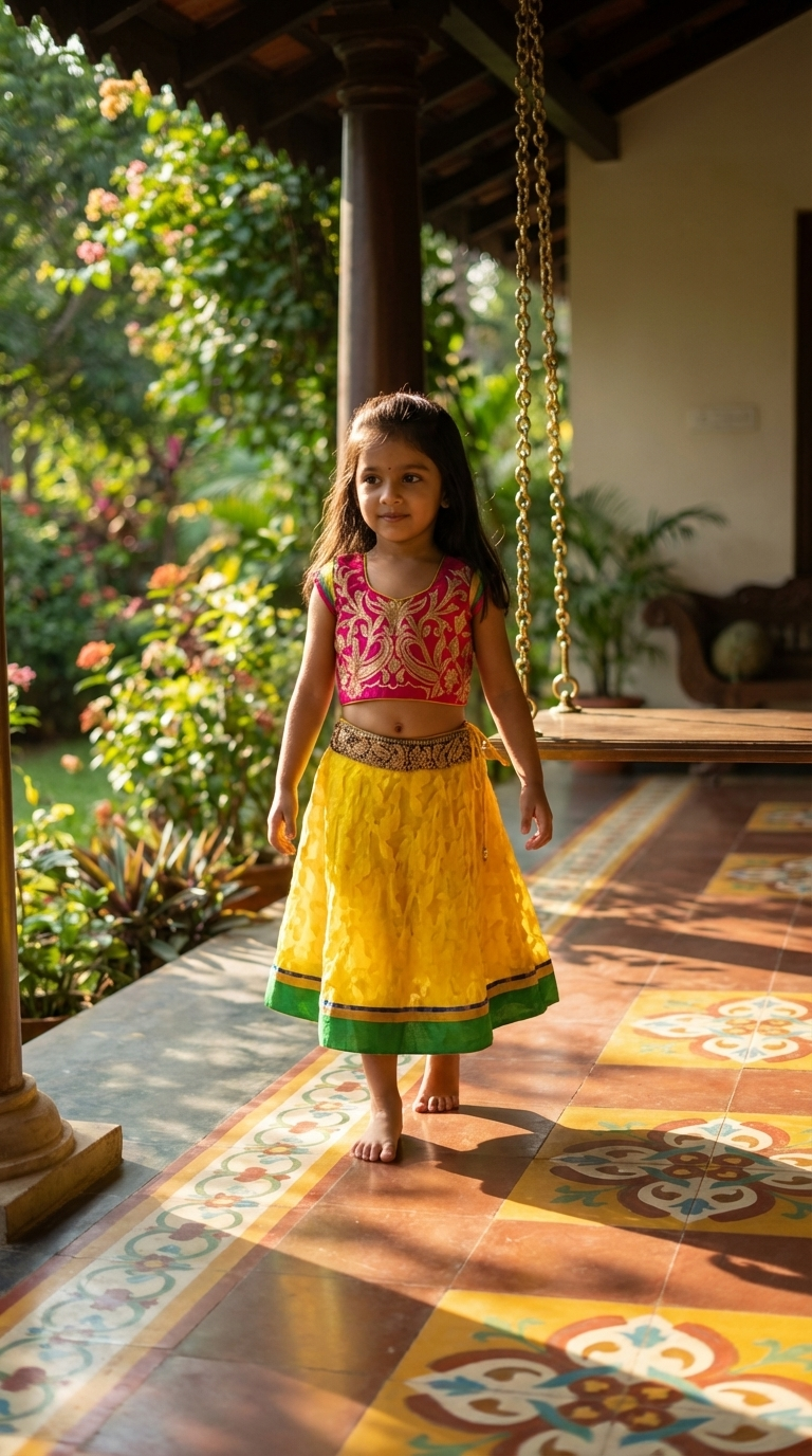 Yellow Fushion lehenga