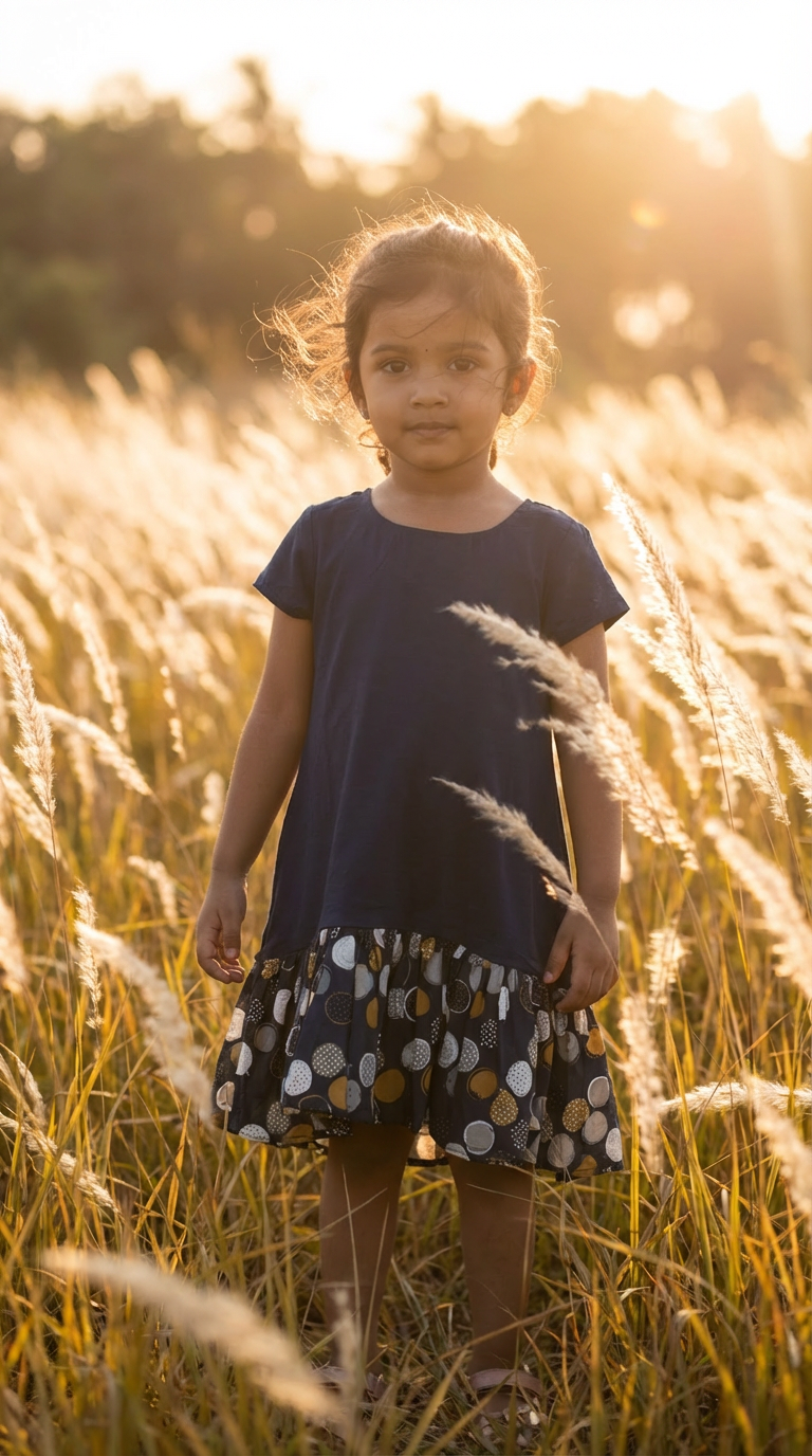 Moon light blue ruffle dress