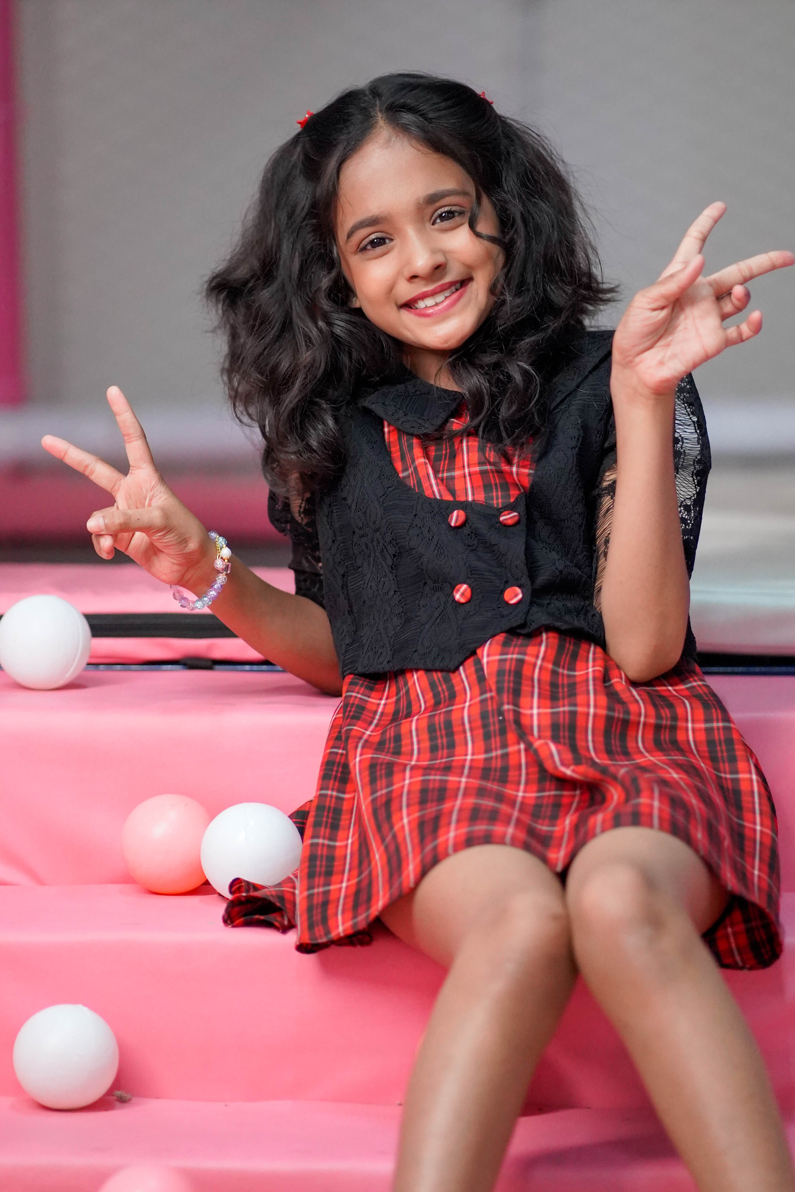 The Black Lace and Plaid Frock