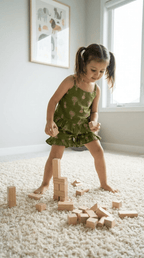 Green Printed Frill Co-Ord Set