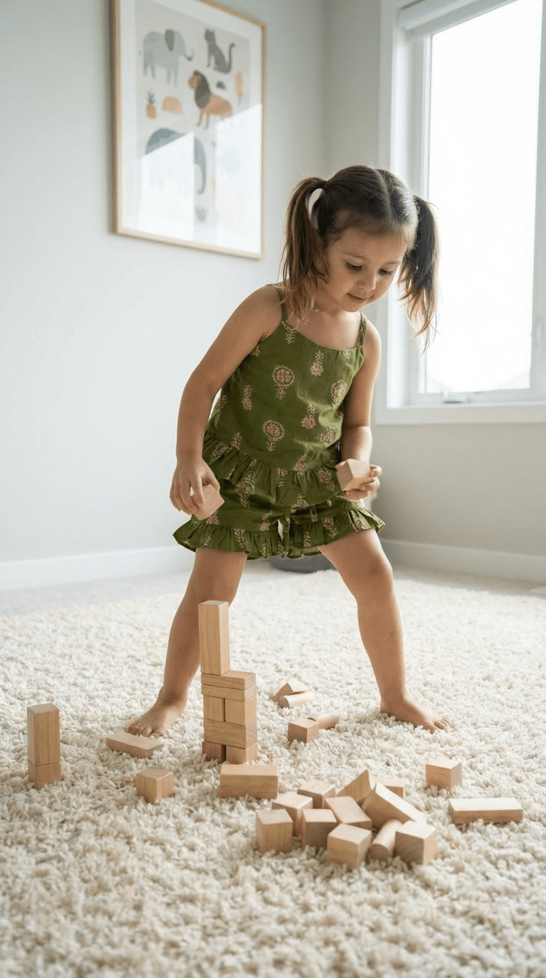 Green Printed Frill Co-Ord Set