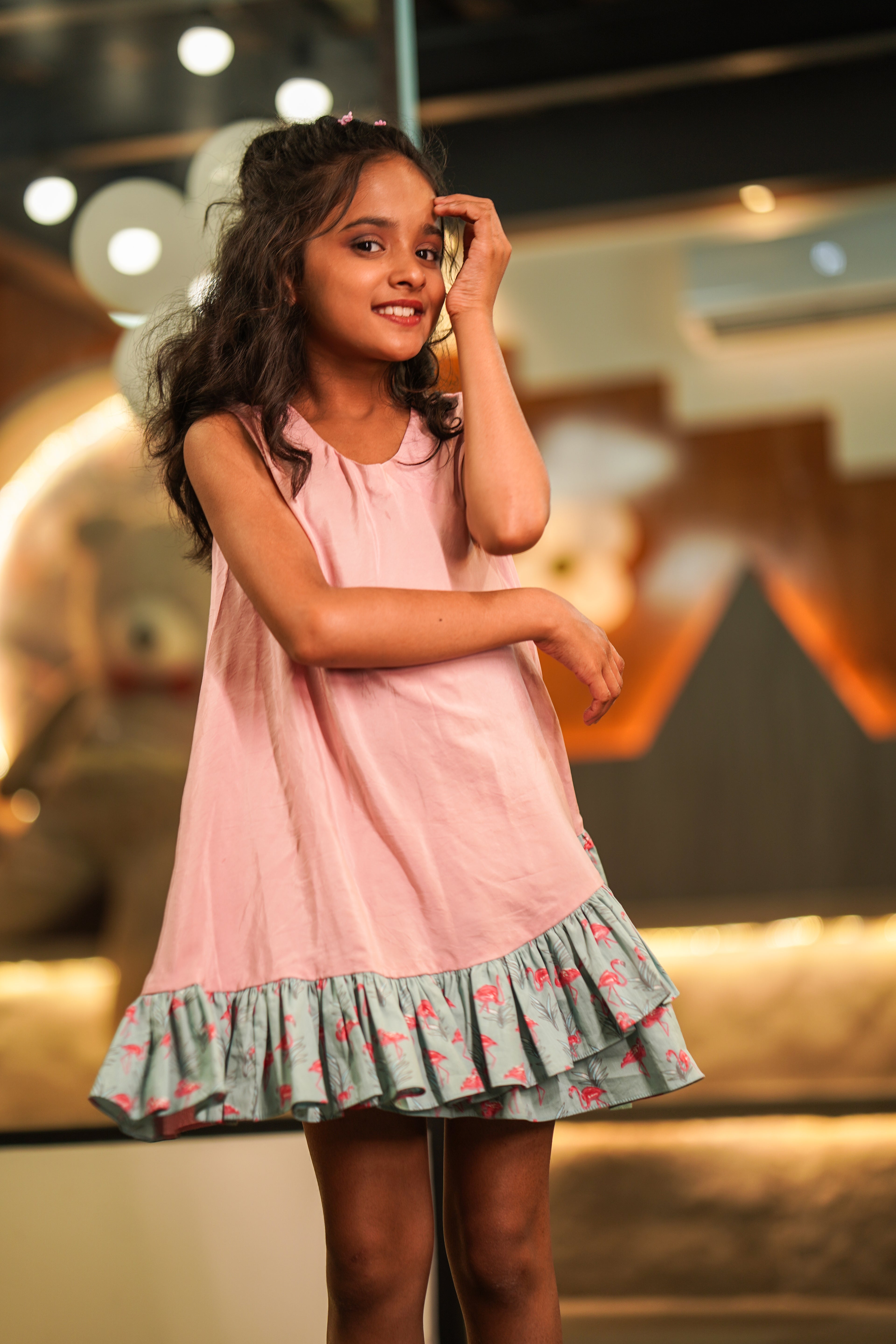 Flamingo Hem A-Line Frock