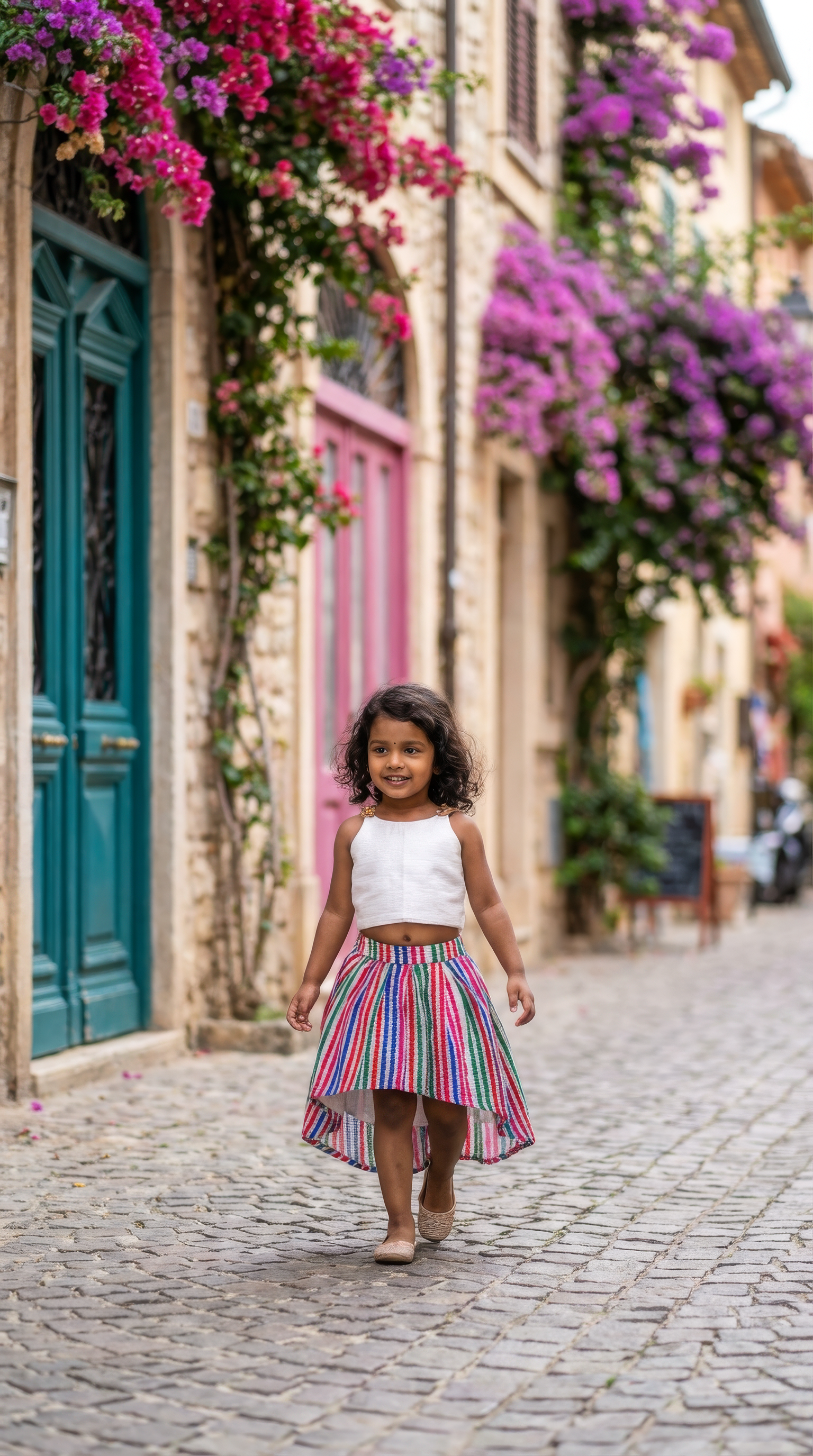 Rainbow twirl skirt set
